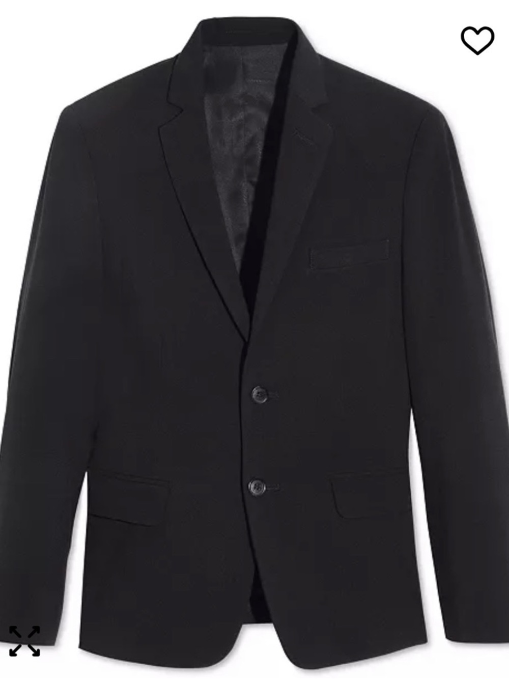 Calvin Klein Boys Black Slim-Fit Stretch Suit Jacket
